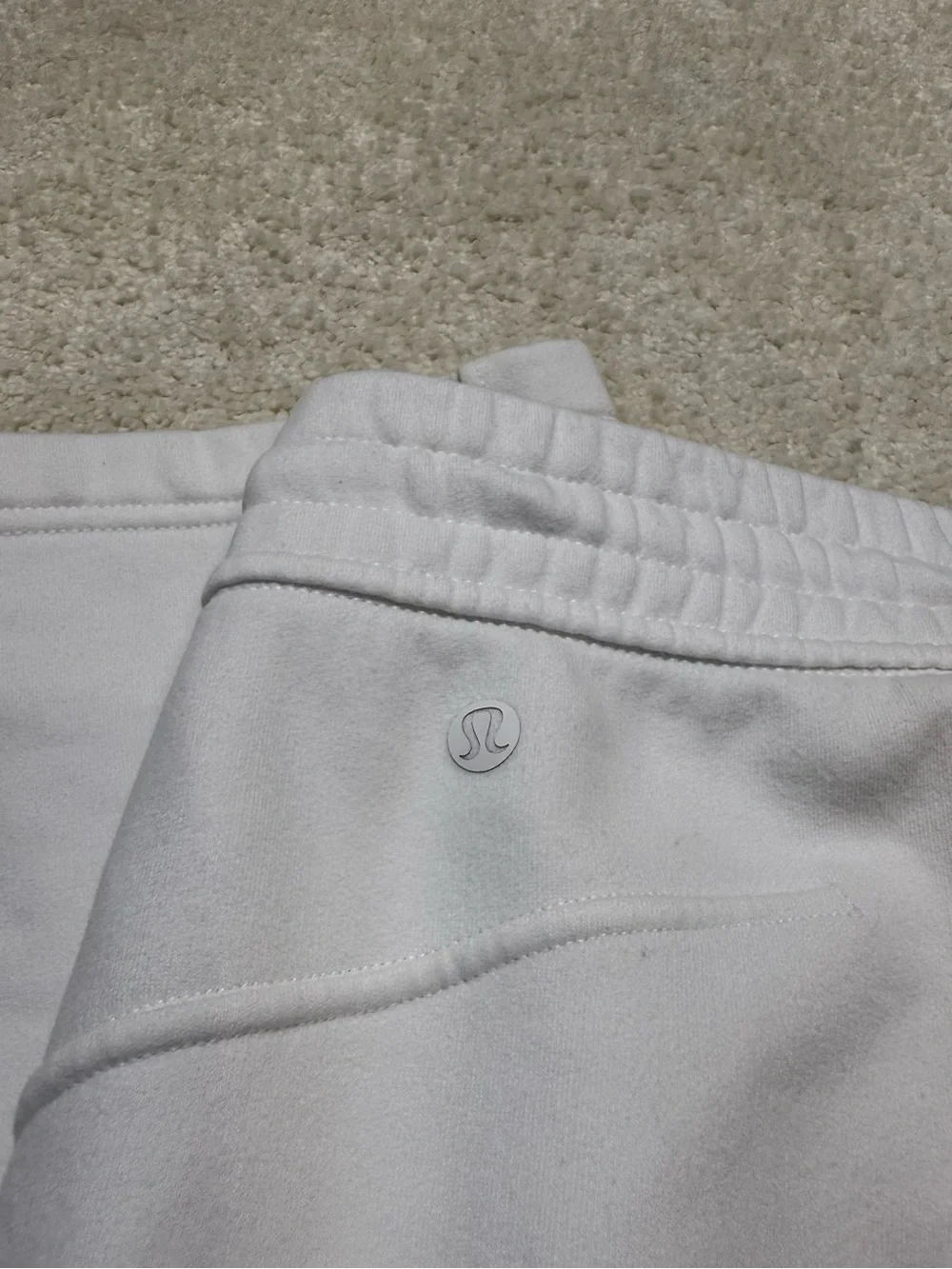 Lululemon Loungeful Straight Leg Pant Lounge Fleece Sweatpants White Size 10